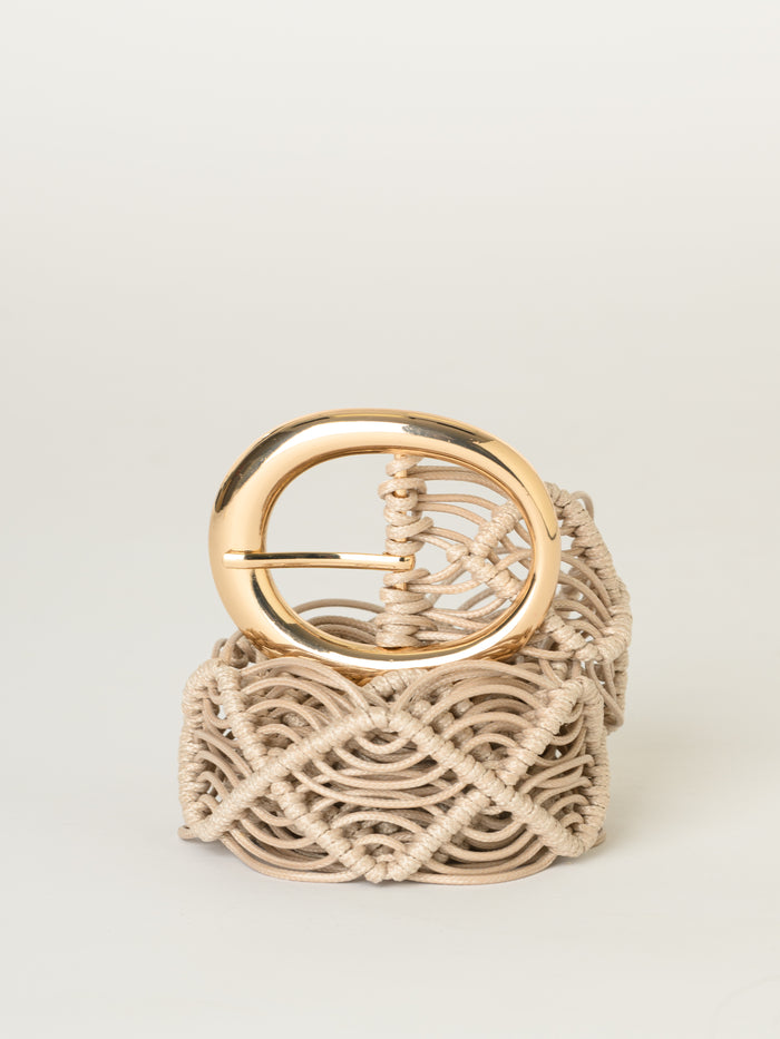 Ceinture bohème moka en macramé