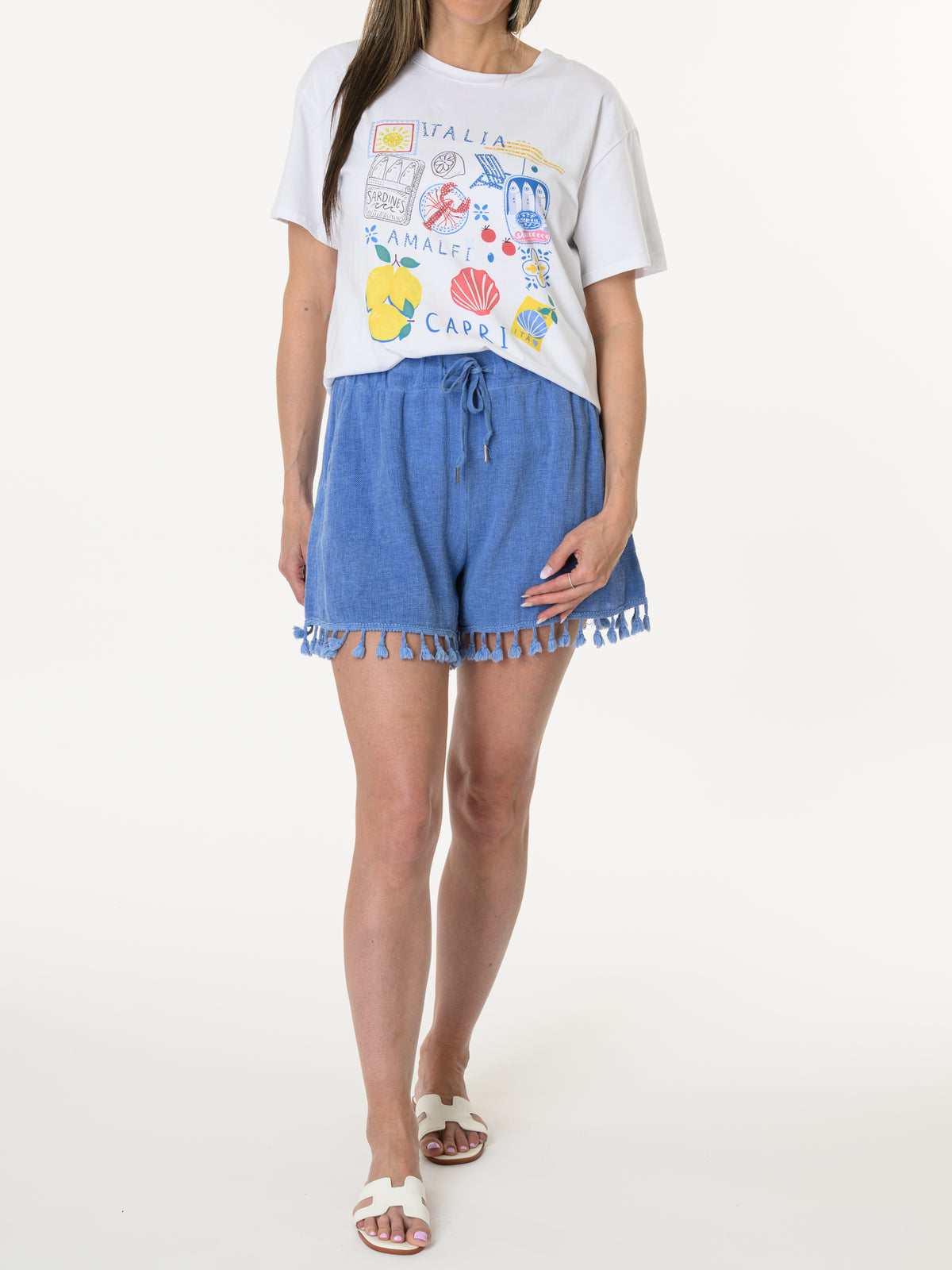 T-shirt blanc Italia Capri