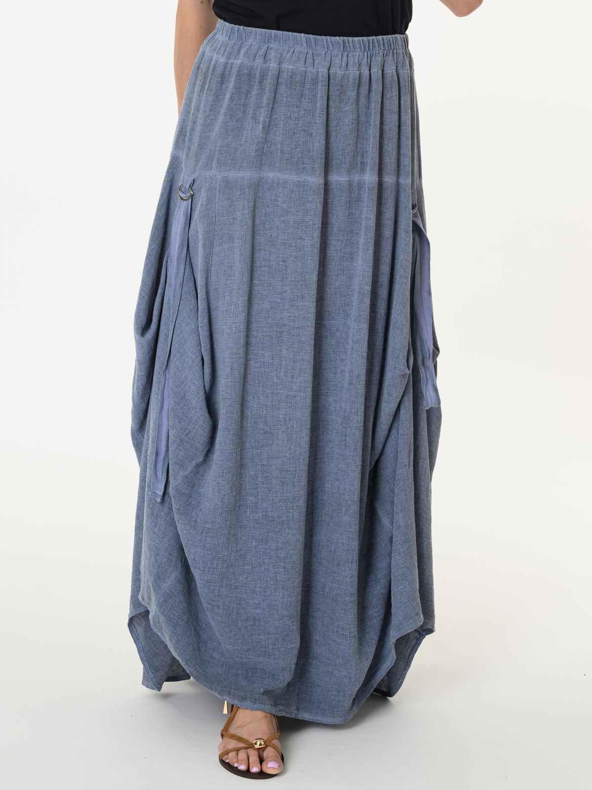 Jupe bleu en lin