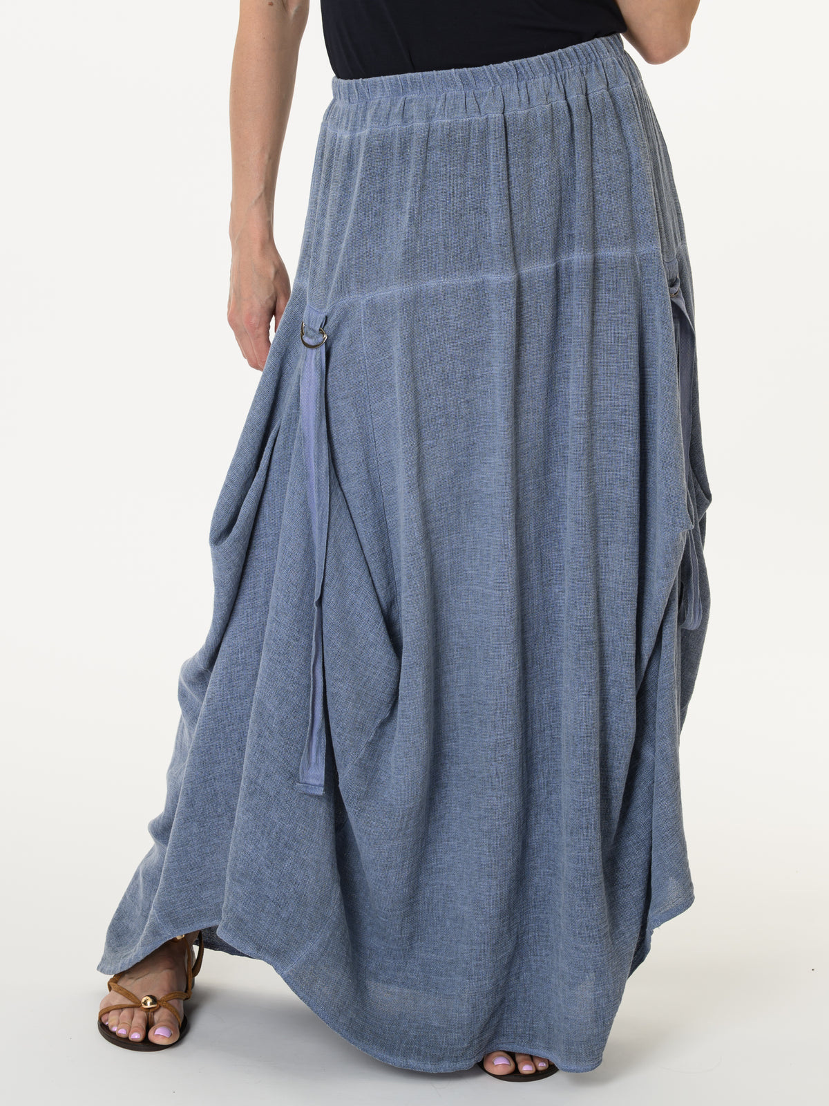 Jupe bleu en lin
