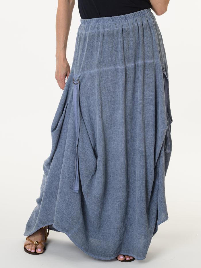 Jupe bleu en lin