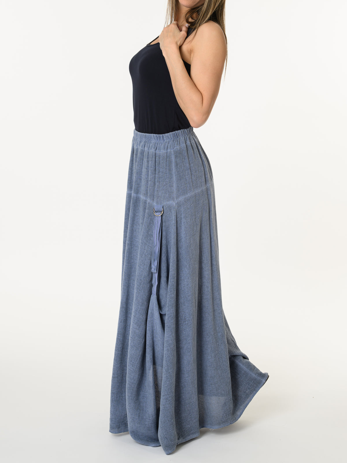 Jupe bleu en lin