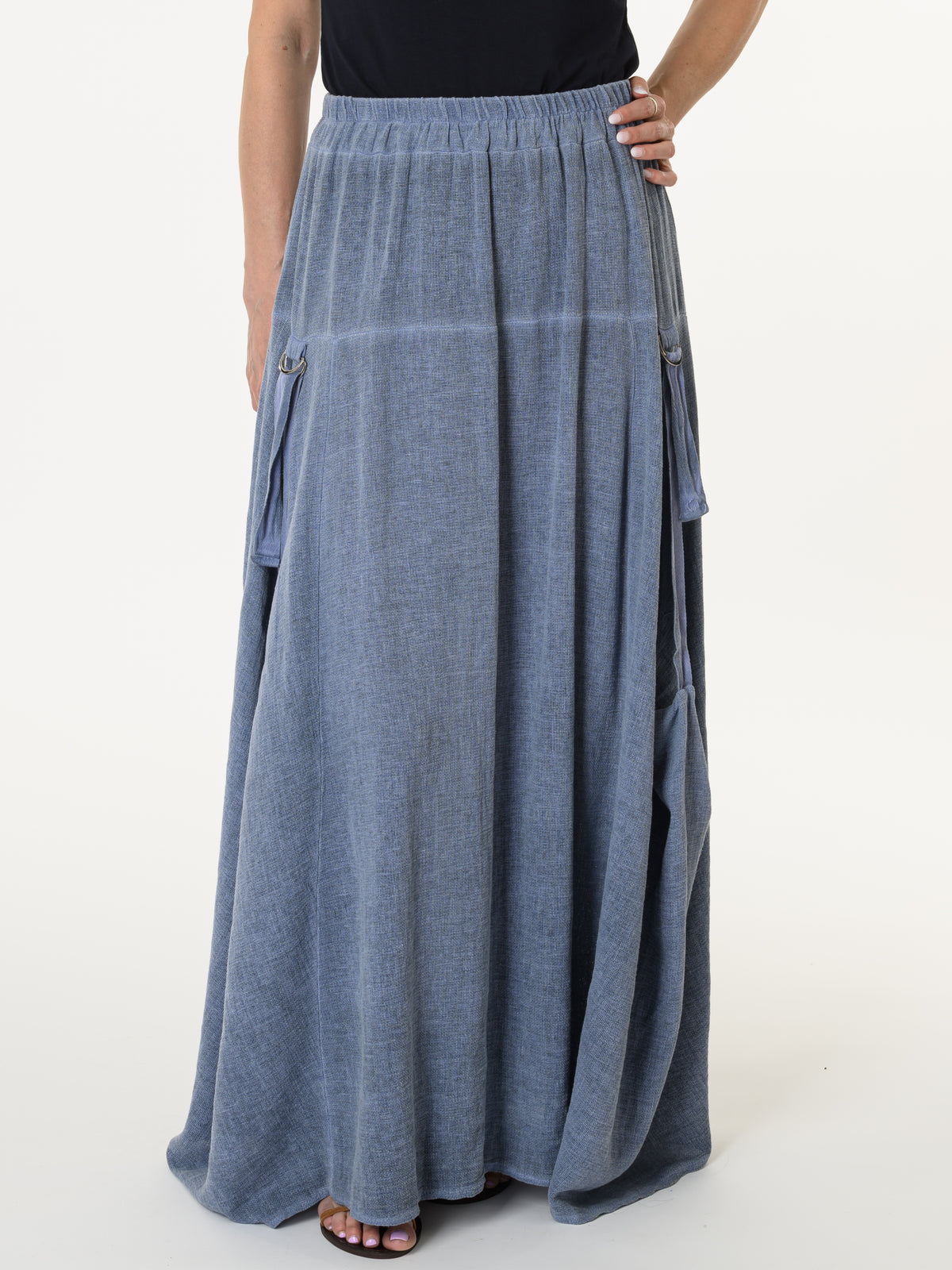 Jupe bleu en lin