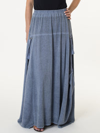 Jupe bleu en lin