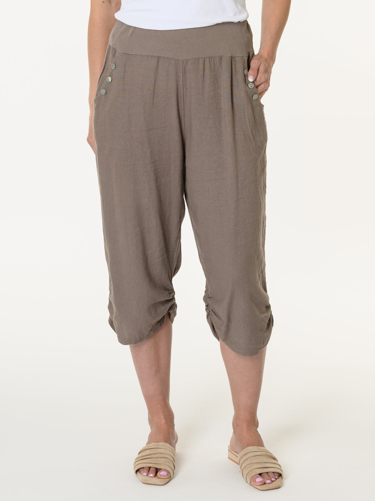 Capri moka à taille élastique