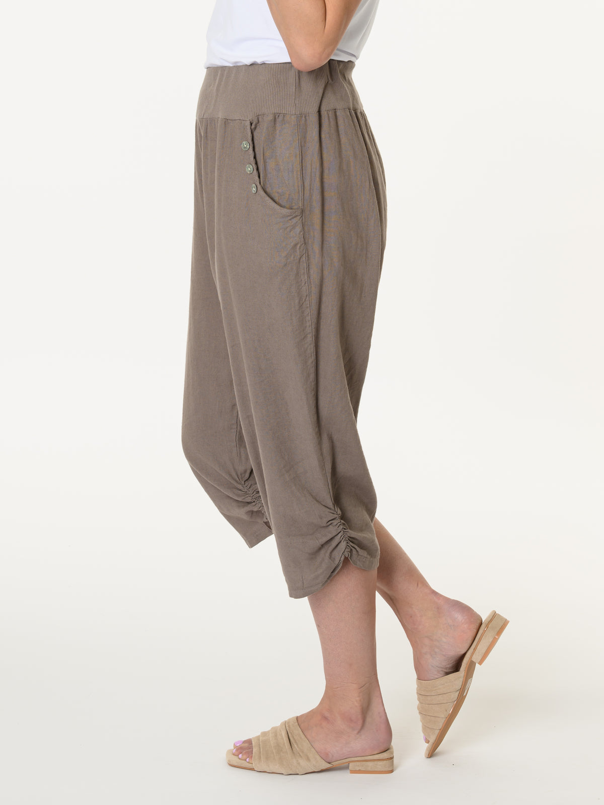 Capri moka à taille élastique