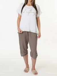 T-shirt blanc ''Anything''