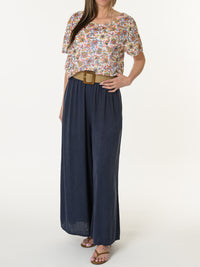 T-shirt floral avec transparence