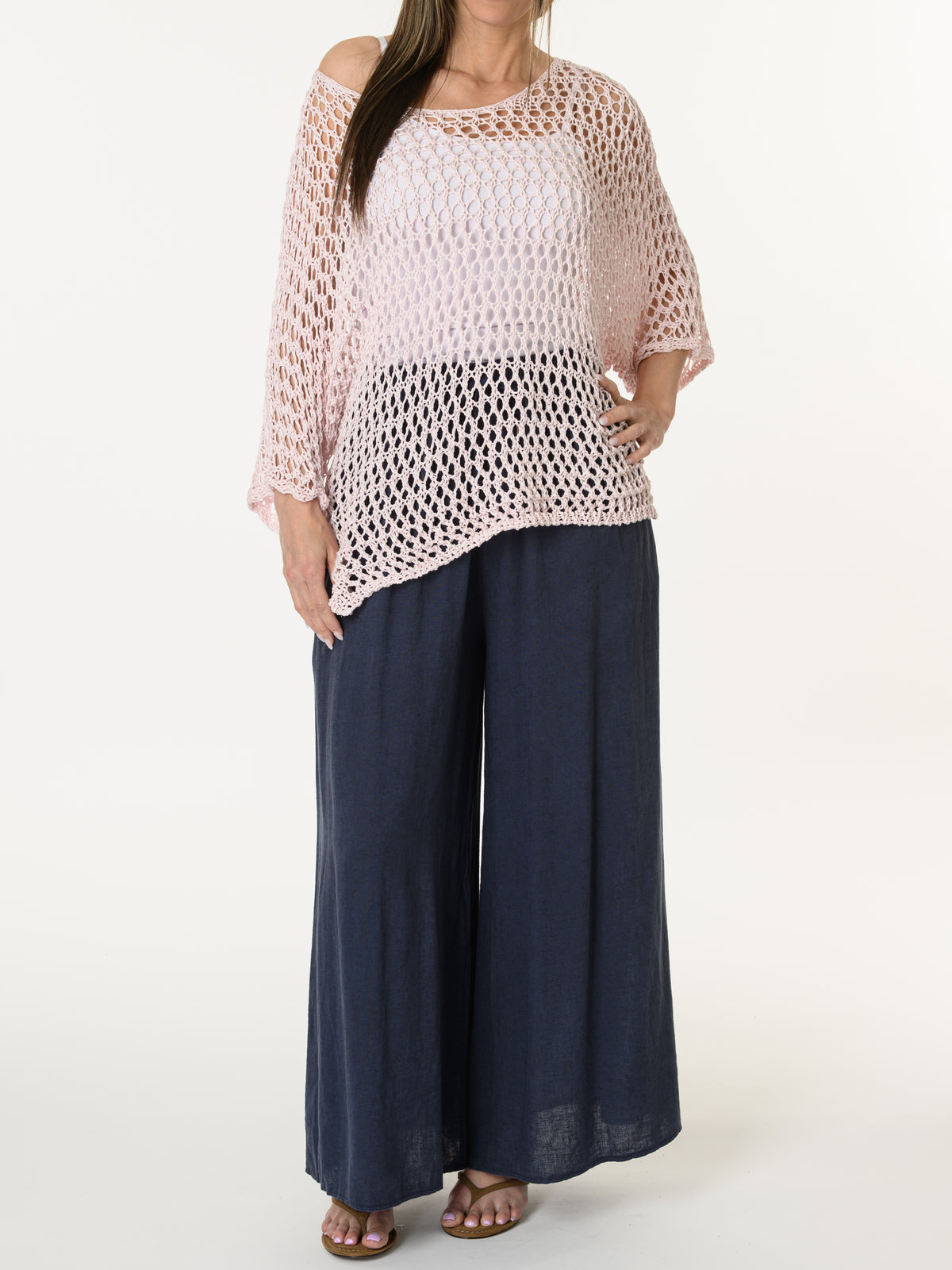 Chandail rose en crochet