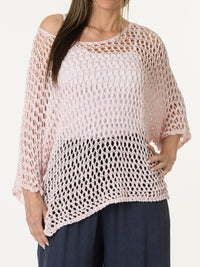 Chandail rose en crochet
