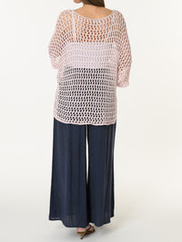 Chandail rose en crochet