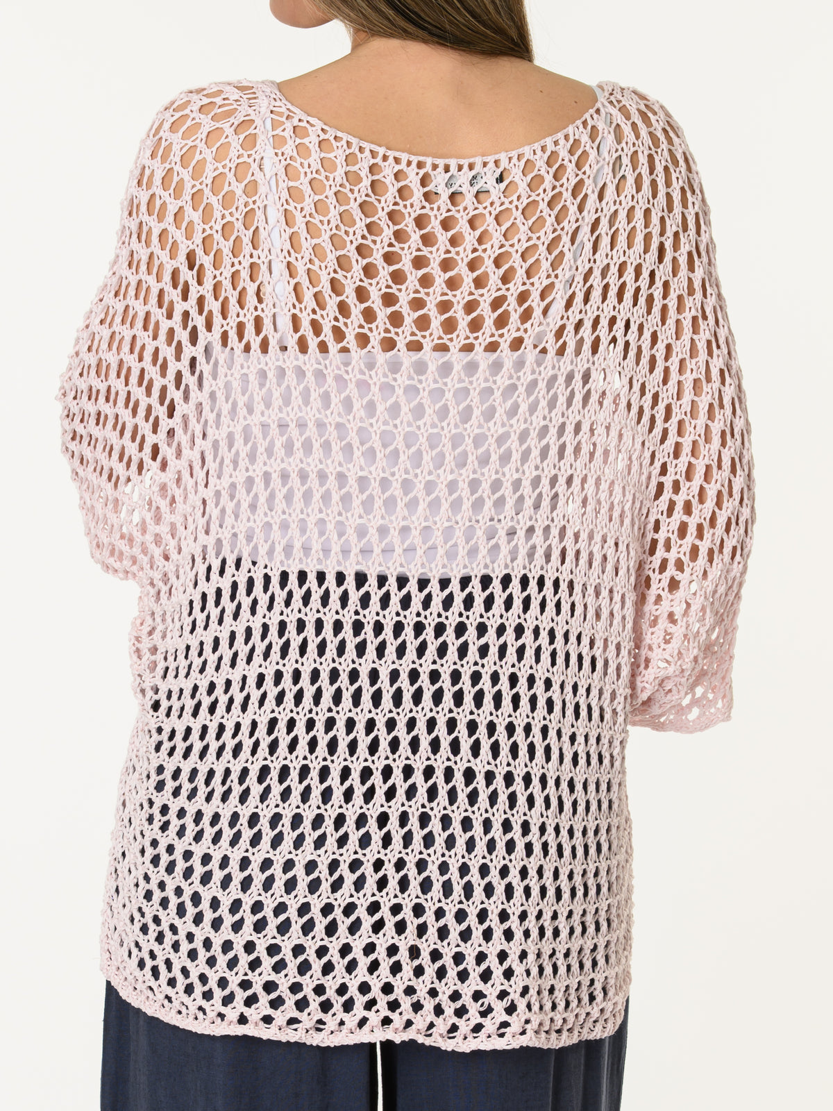 Chandail rose en crochet