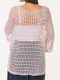 Chandail rose en crochet