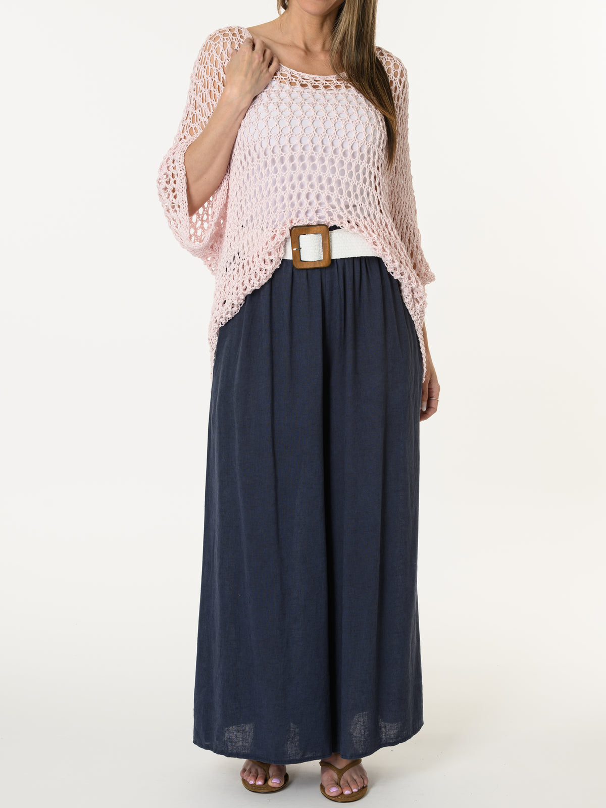 Chandail rose en crochet