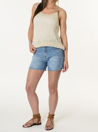 Camisole beige en mailles