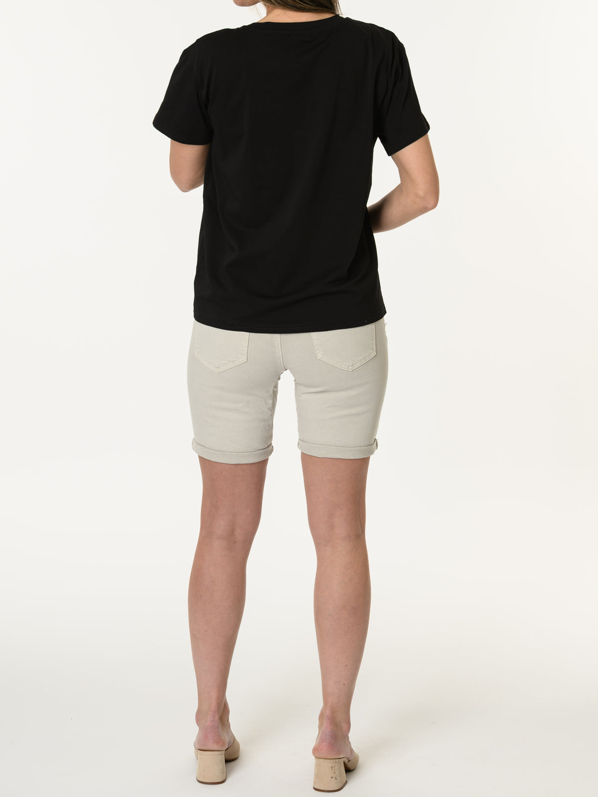 Nouveautés - T-shirt noir avec beetle rose