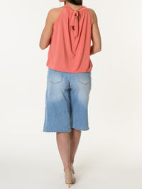 Nouveautés - Camisole corail avec col montant