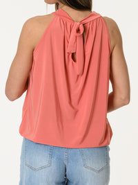 Nouveautés - Camisole corail avec col montant
