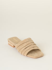 Sandale beige en suède