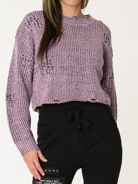 Chandail rose décontracté en tricot