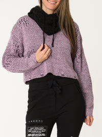 Chandail rose décontracté en tricot