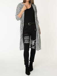 Veste à capuche avec imprimé de formes géométriques
