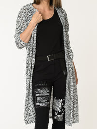 Veste à capuche avec imprimé de formes géométriques