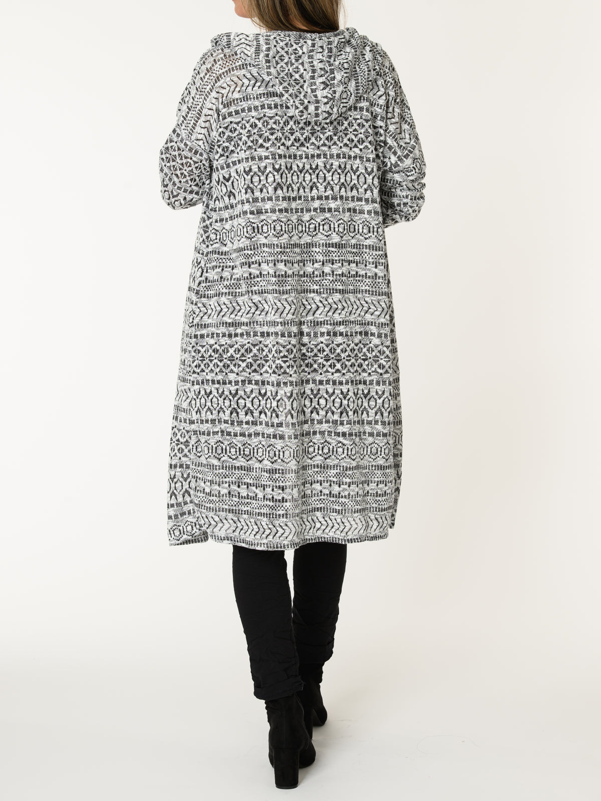 Veste à capuche avec imprimé de formes géométriques