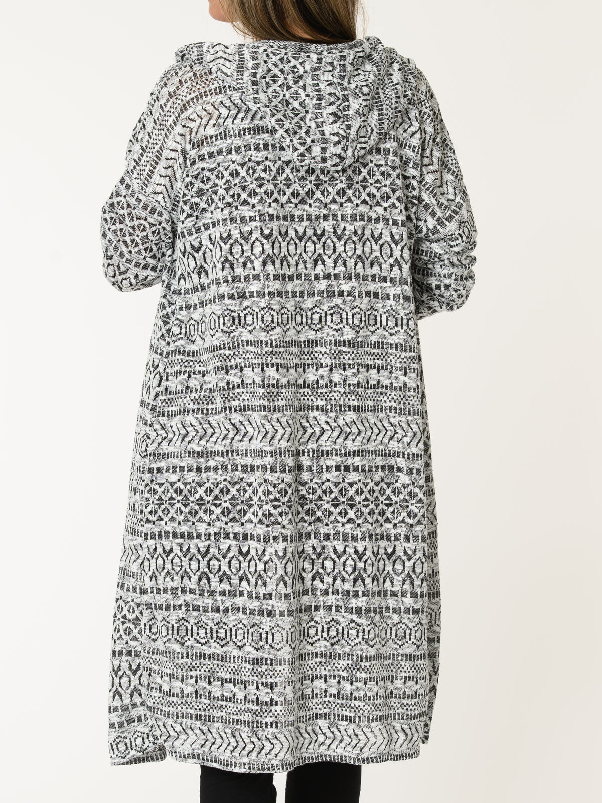 Veste à capuche avec imprimé de formes géométriques