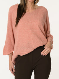 New - Chandail rose pâle en tricot