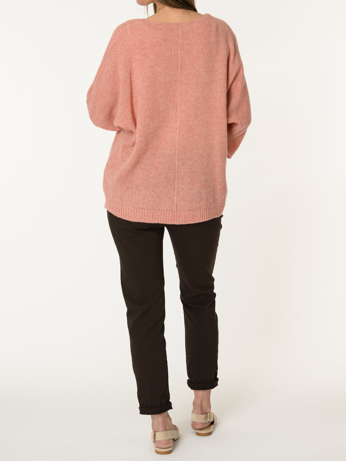 New - Chandail rose pâle en tricot