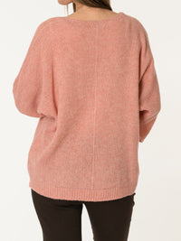 New - Chandail rose pâle en tricot