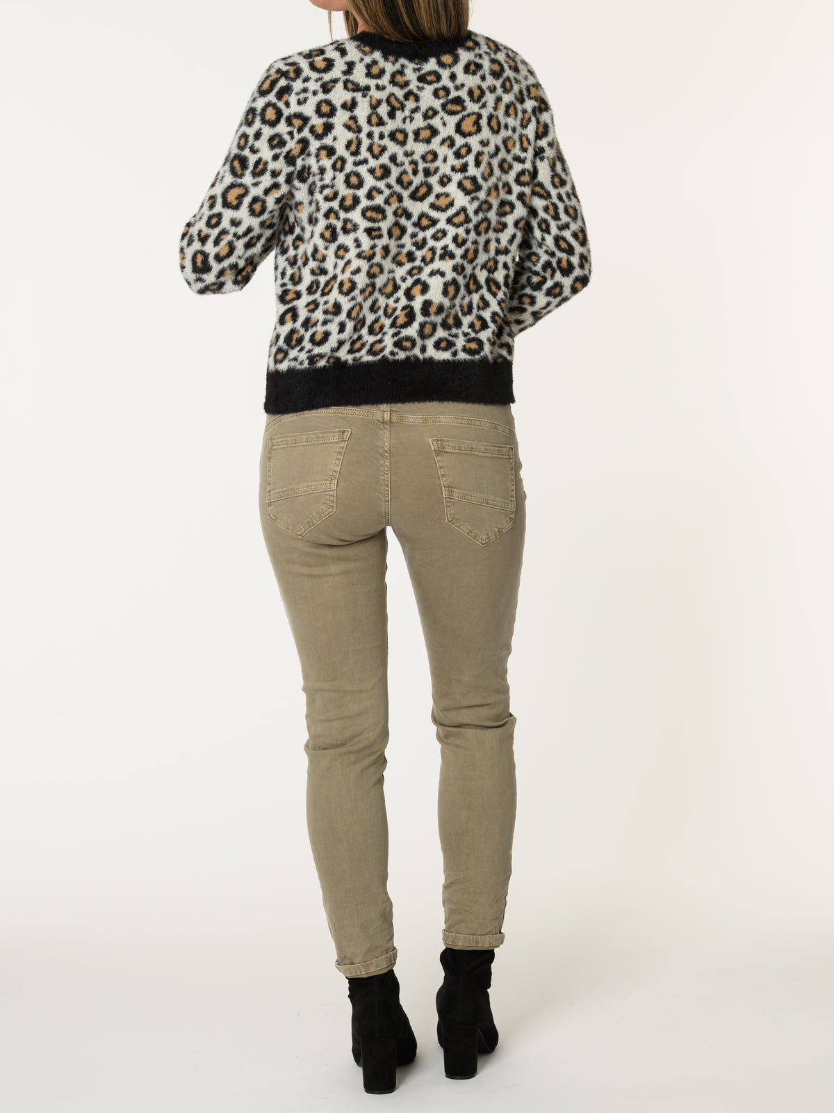 Chandail doux à motifs de léopard