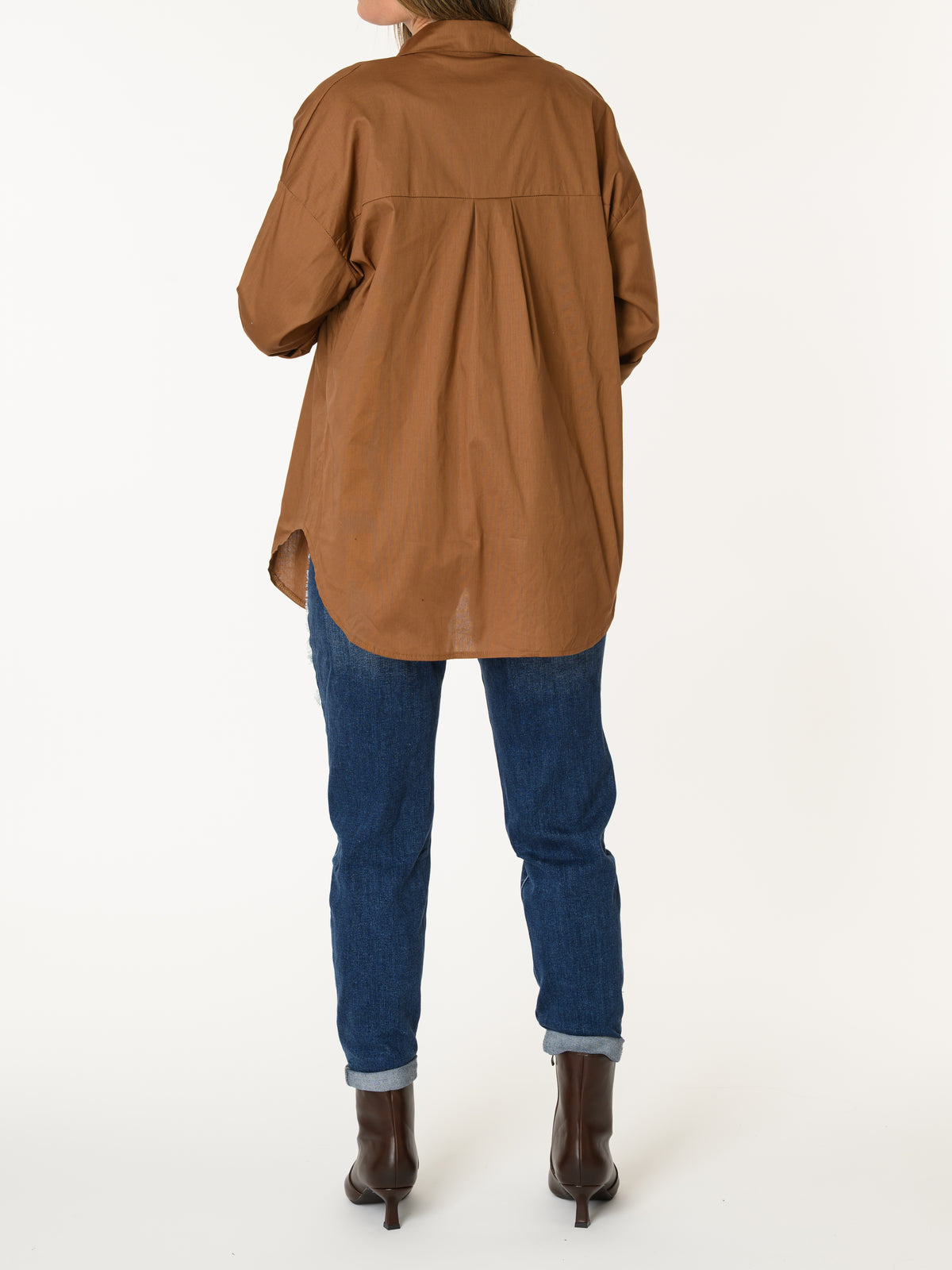 Chemise camel à manche longue