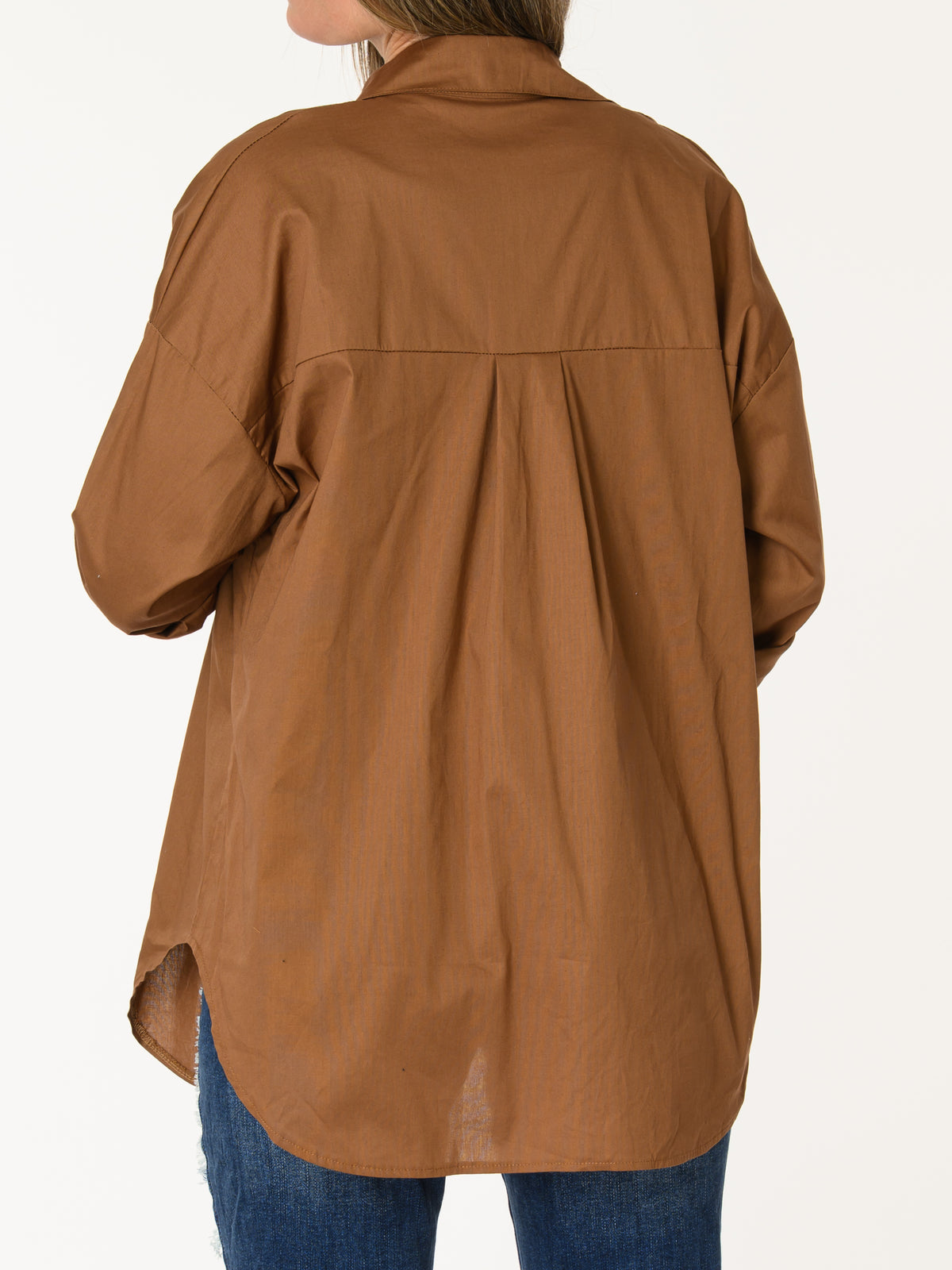 Chemise camel à manche longue