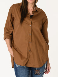 Chemise camel à manche longue