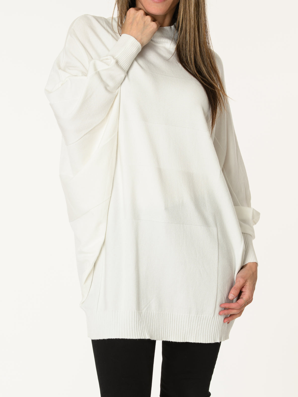 Chandail blanc de style tunique