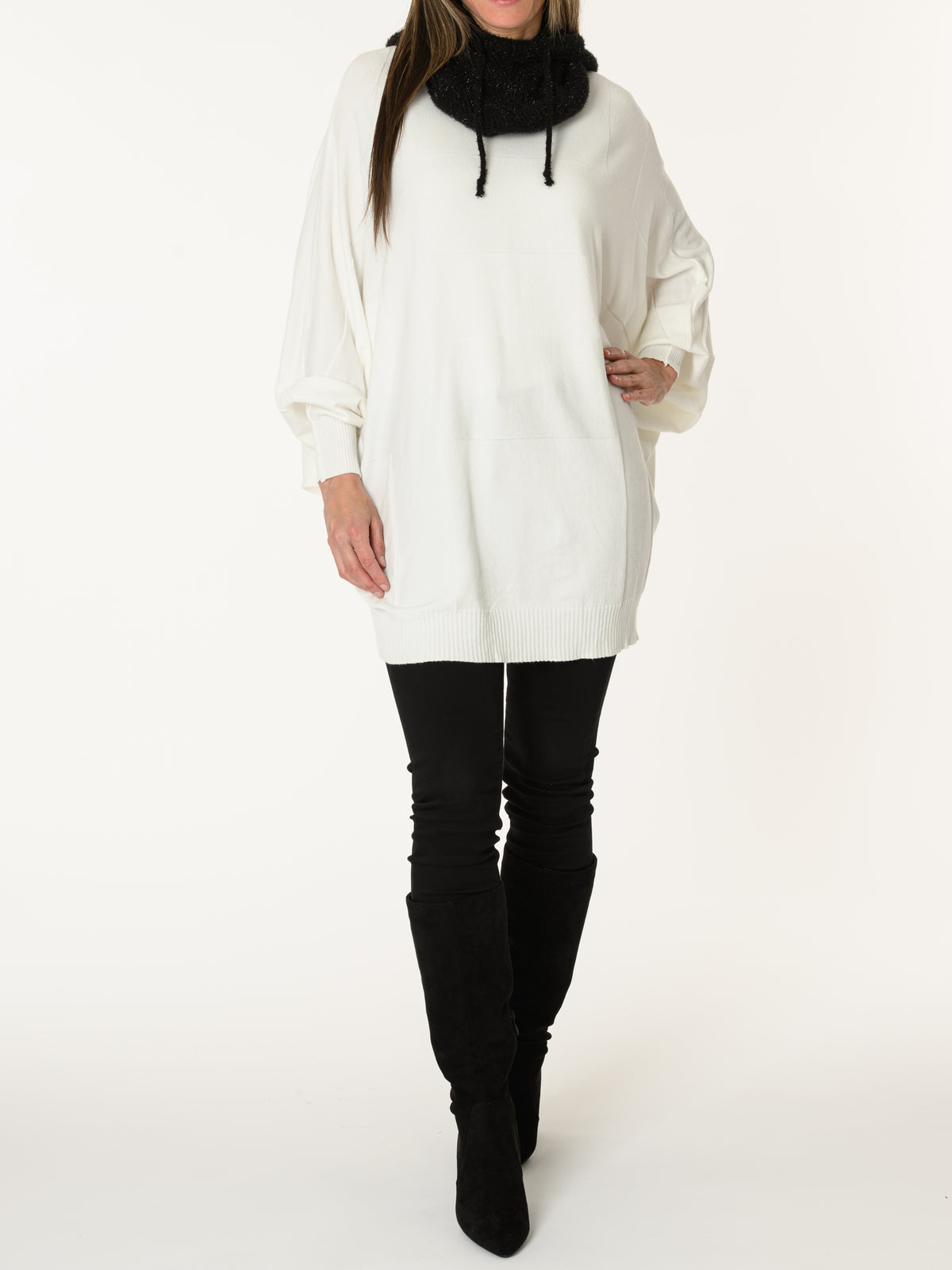 Chandail blanc de style tunique