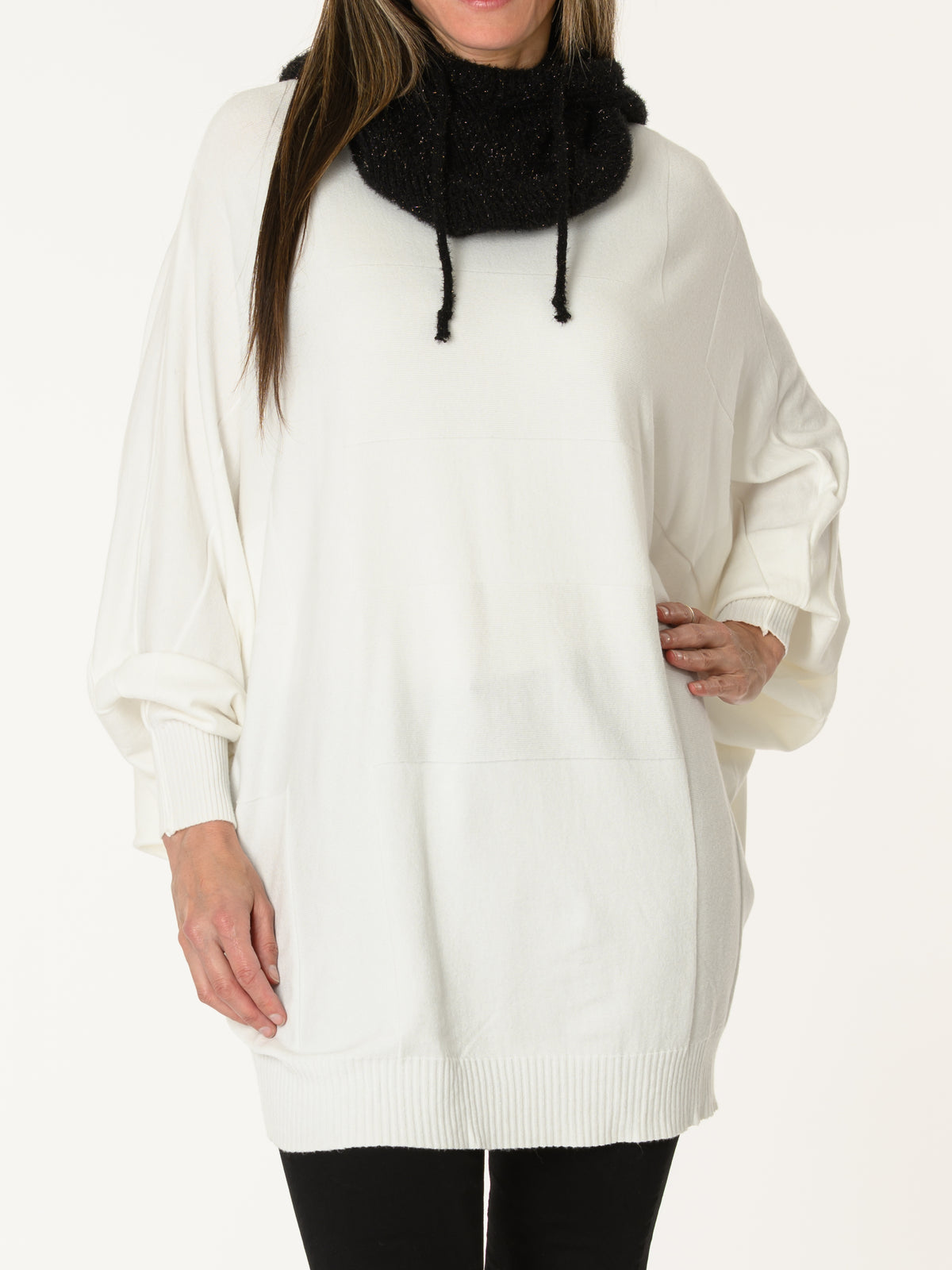 Chandail blanc de style tunique