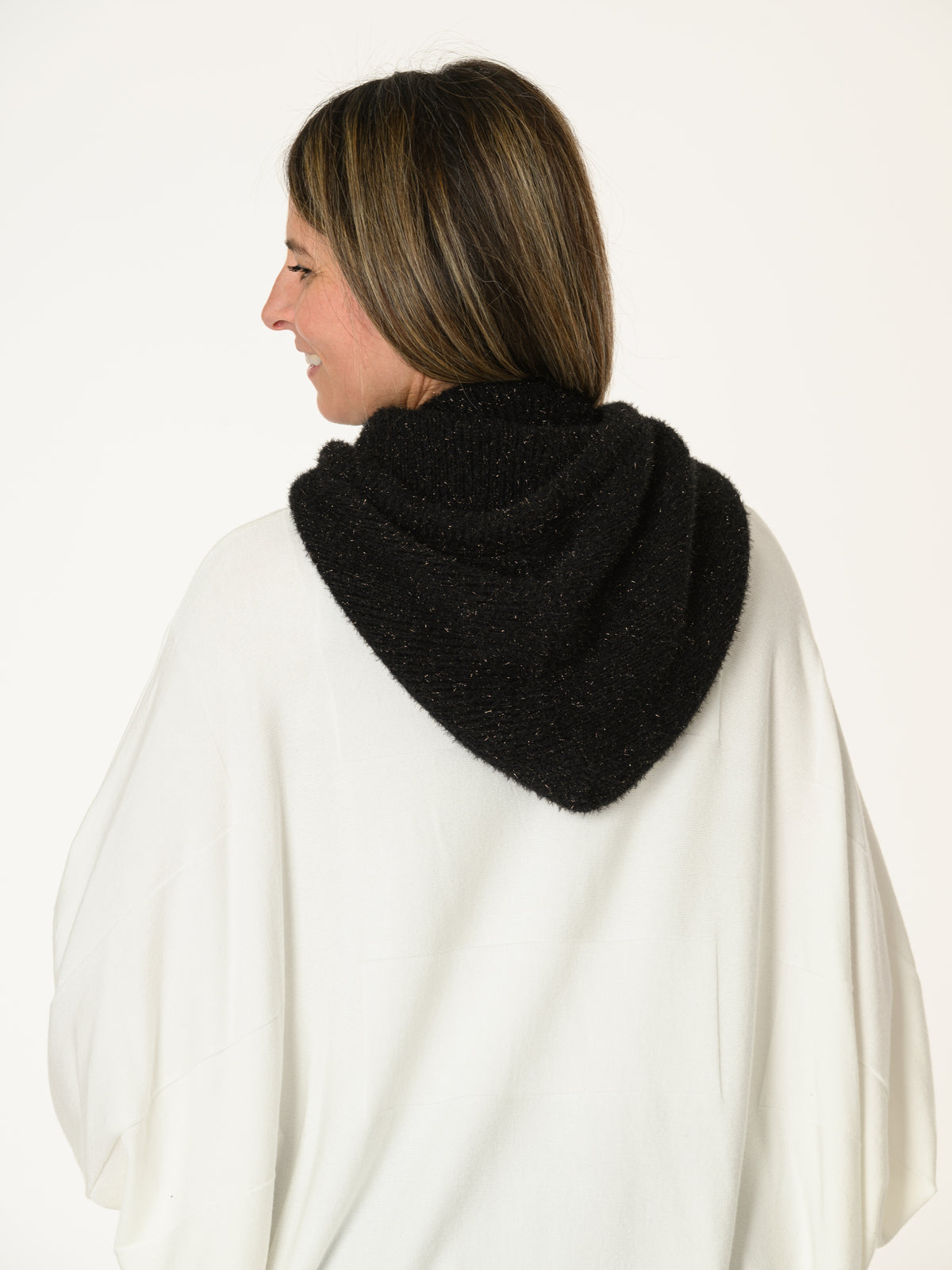 Cagoule noire avec brillance