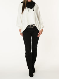 Chandail blanc de style tunique