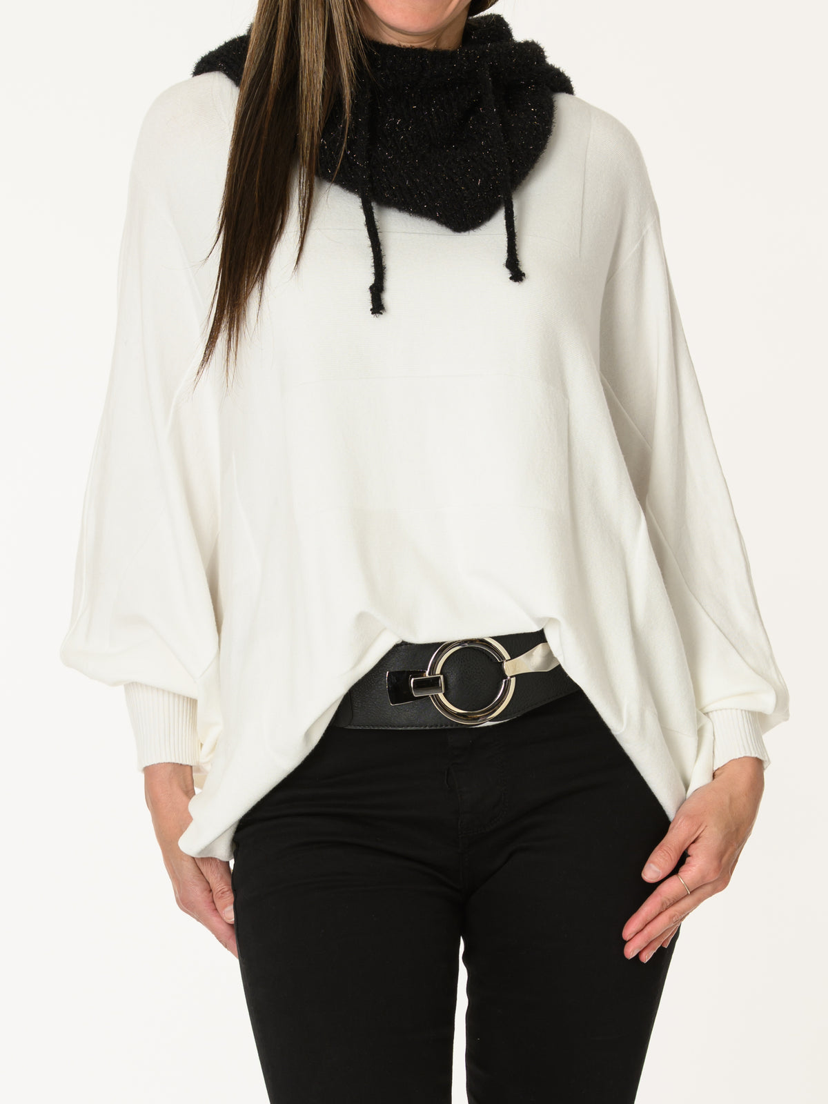 Chandail blanc de style tunique