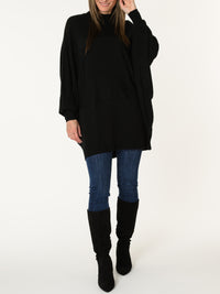 Chandail noir de style tunique