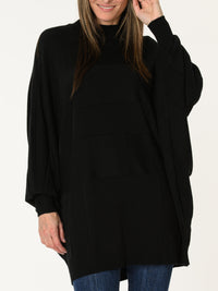Chandail noir de style tunique