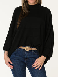 Chandail noir de style tunique