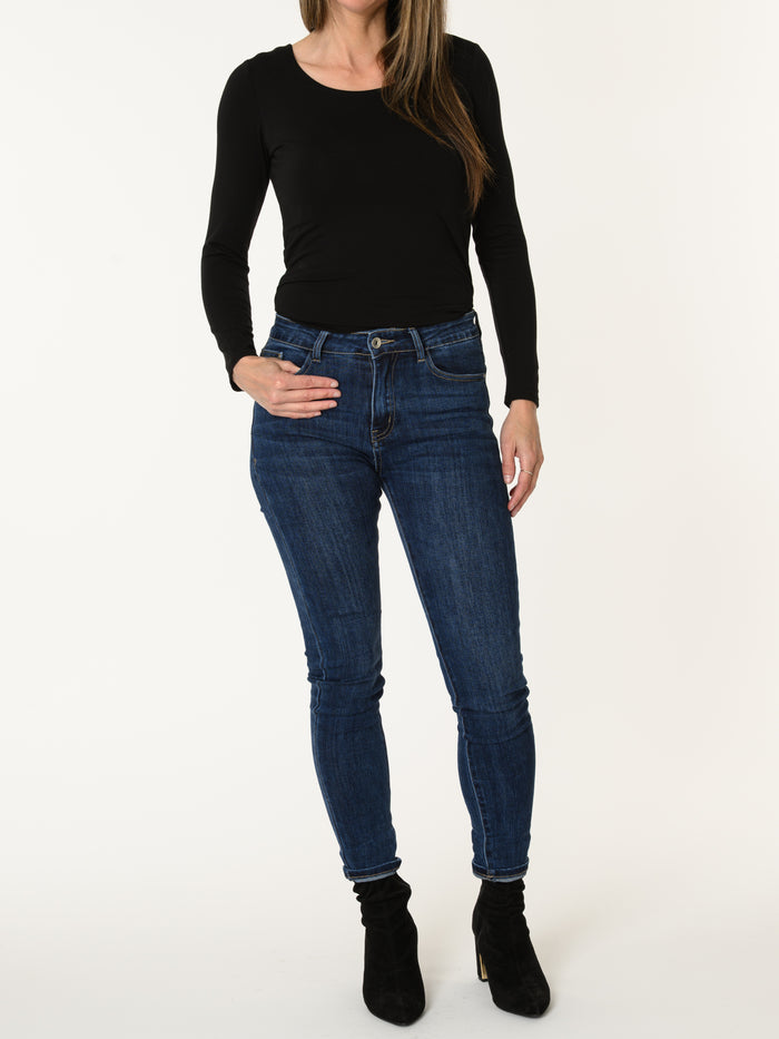 Jeans skinny bleu foncé