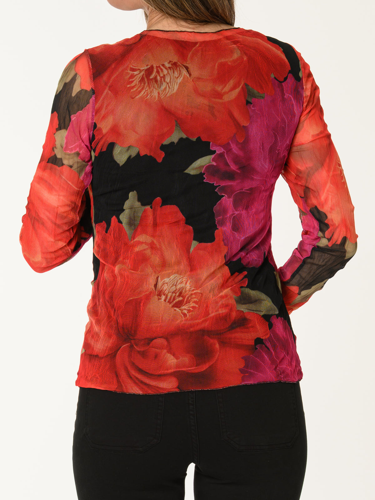 Chandail en tulle avec imprimé floral