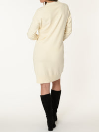 Robe blanc crème à manches longues