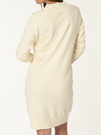 Robe blanc crème à manches longues
