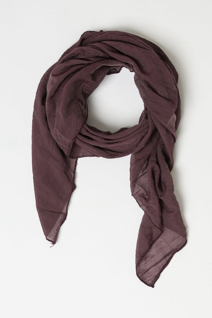 Foulard bourgogne uni léger et vaporeux pour femme